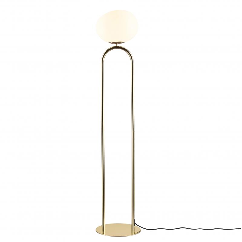 Design For The People Stehleuchte Messing Glas – elegante Designer-Stehleuchte von Maria Berntsen